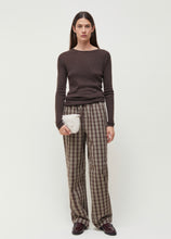 Load image into Gallery viewer, Madigan Cashmere Rib Blouse- birch melange