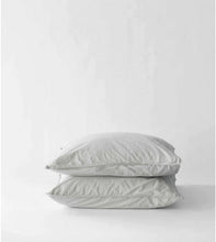 Load image into Gallery viewer, Pillow cases organic cotton - soft greenish grey 50x70cm