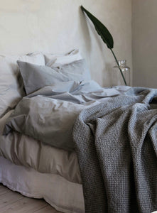 Pillow cases organic cotton - soft greenish grey 50x70cm