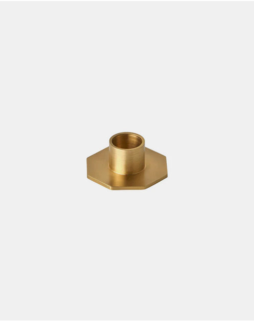 brass candle holder - octagon