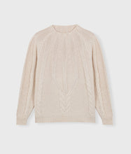 Load image into Gallery viewer, Cotton cable sweater natural
