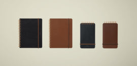 Midori Grain Notebook- brown