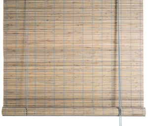 Grey stained privacy bamboo blinds Color& Co
