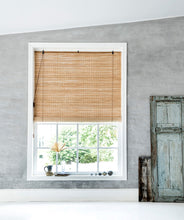 Load image into Gallery viewer, Brown privacy bamboo blinds Color&amp; Co