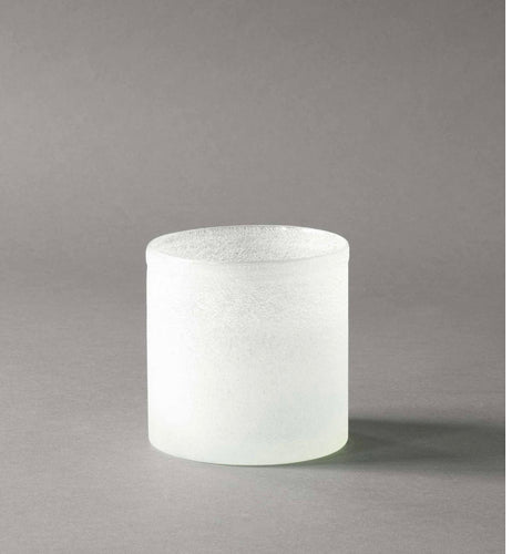 Frost candle holder white M