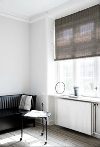 Grey stained bamboo blinds Color& Co