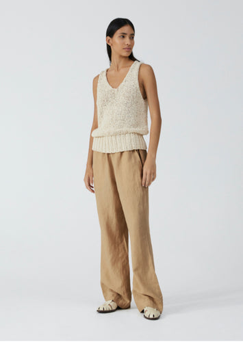Rio top- pure ecru