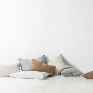 Linen cushion misty grey-40 x 60 cm