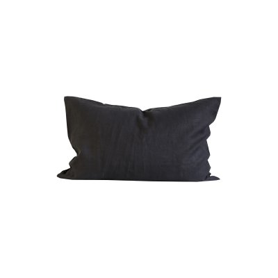 Cushion cover L stonewashed linen- Carbon 60x 90 cm
